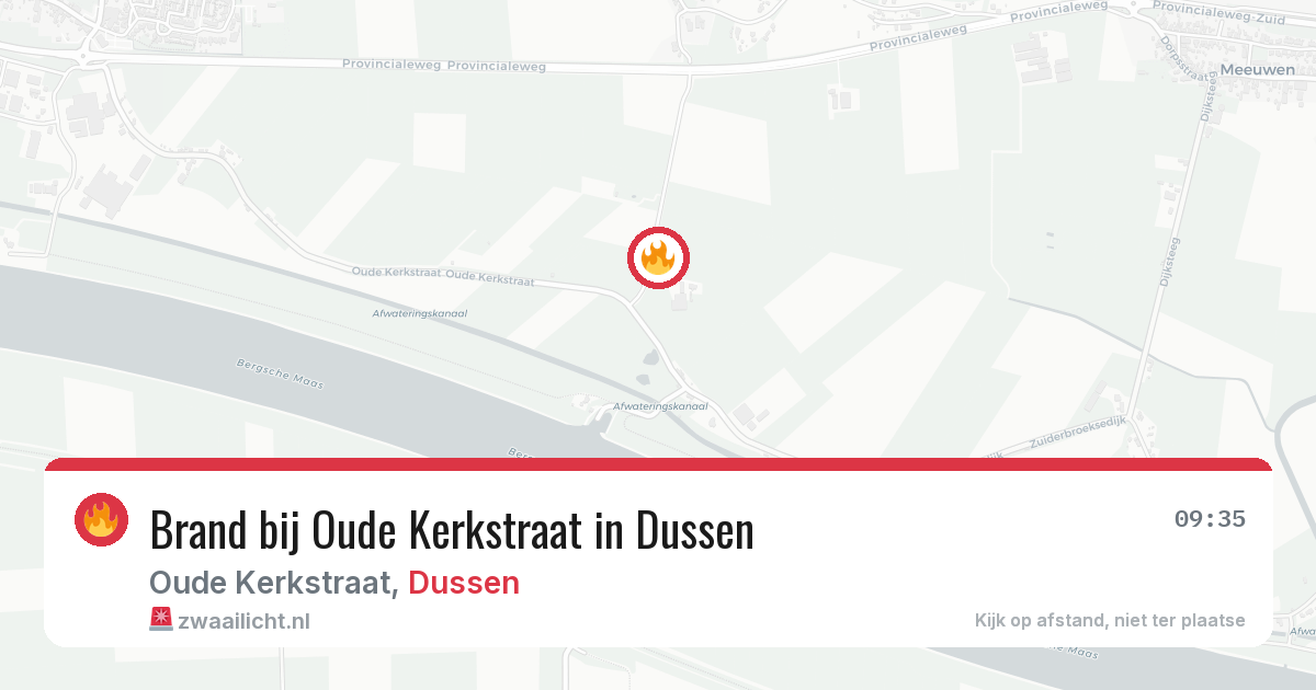 Brand bij Oude Kerkstraat in Dussen — 23 jul 2026