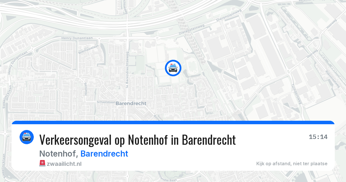 Verkeersongeval op Notenhof in Barendrecht — 8 aug 2026