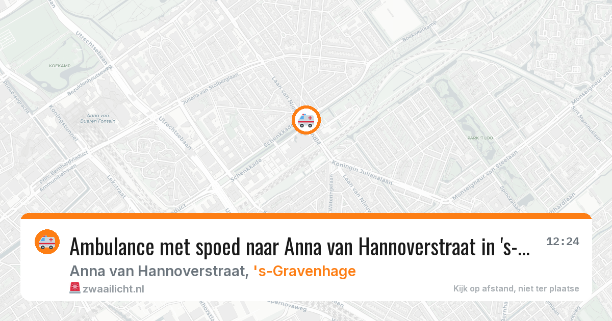 Ambulance met spoed naar Anna van Hannoverstraat in 's-Gravenhage — 5 jul 2026