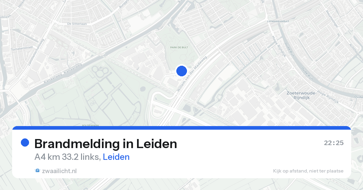 Brandmelding in Leiden — 21 aug 2026