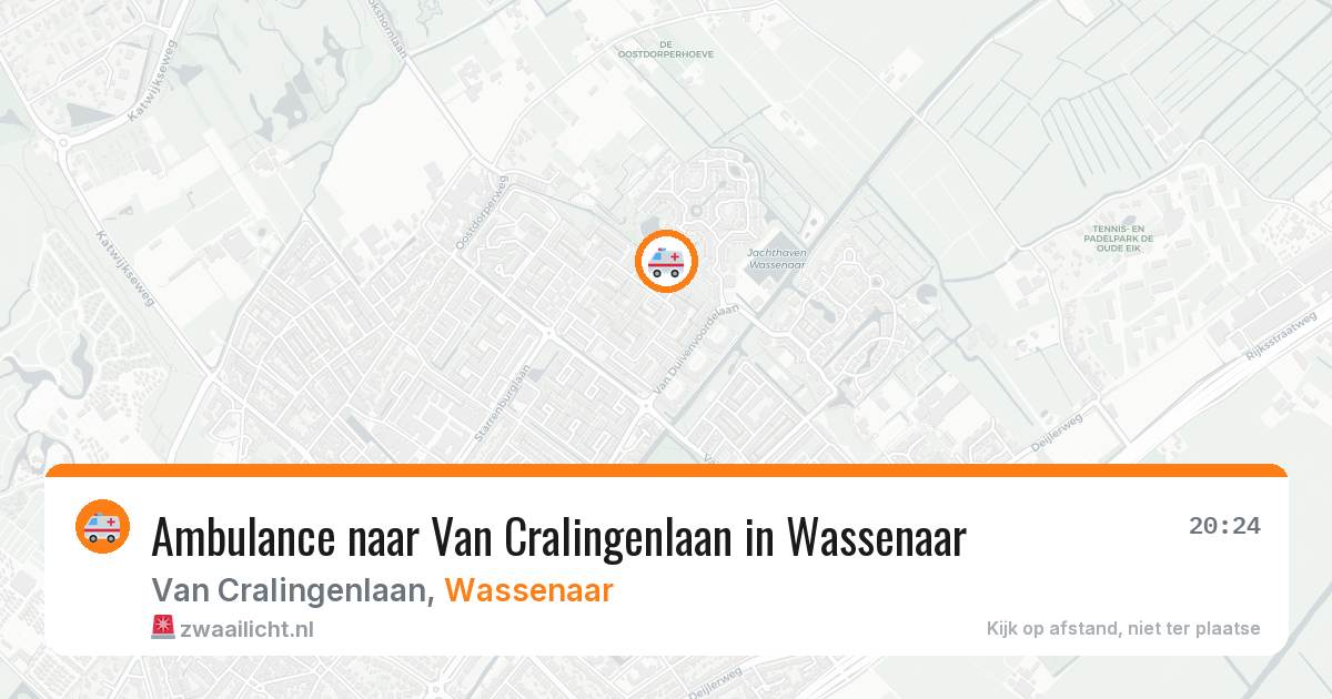 Ambulance naar Van Cralingenlaan in Wassenaar — 9 jun 2026