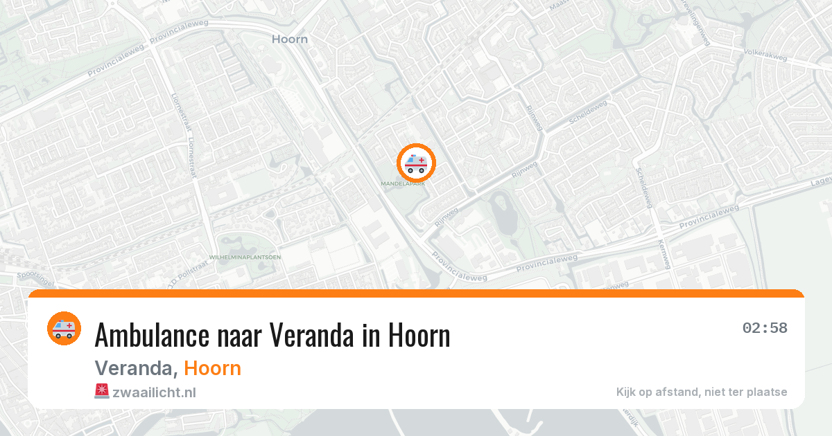 Ambulance naar Veranda in Hoorn — 31 mei 2026