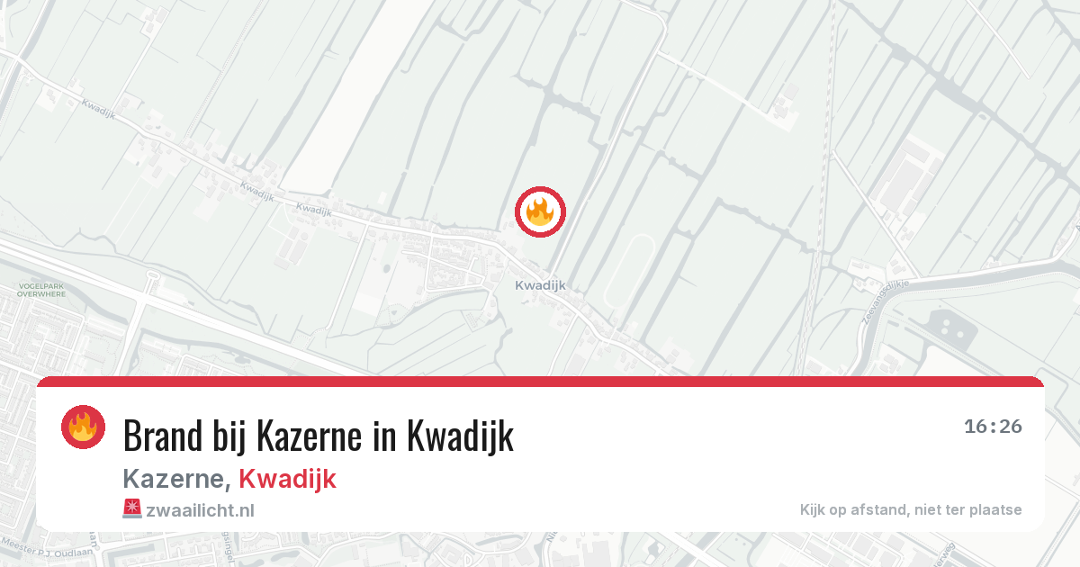 Brand bij Kazerne in Kwadijk — 10 mei 2026