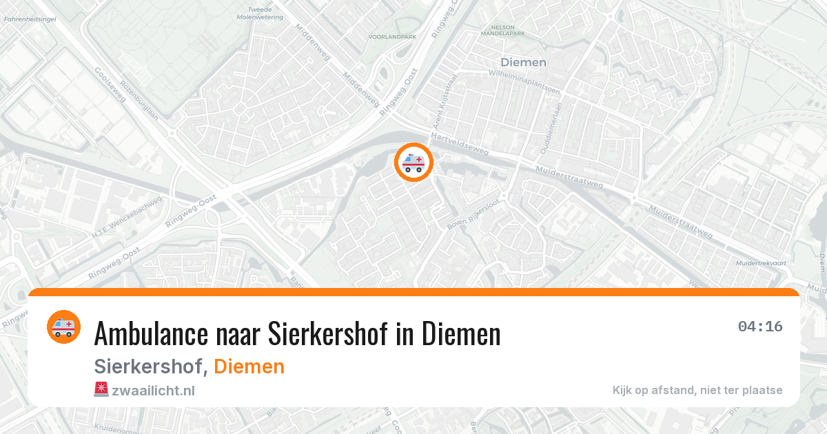 Ambulance naar Sierkershof in Diemen — 6 jul 2026