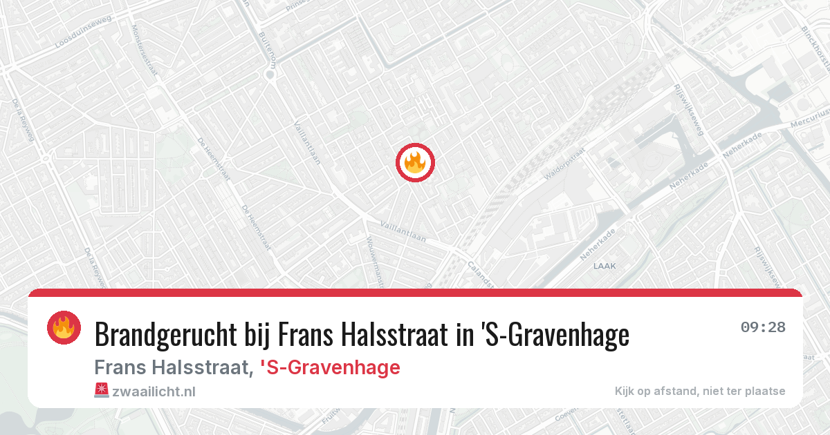 Brandgerucht bij Frans Halsstraat in 'S-Gravenhage — 27 apr 2026