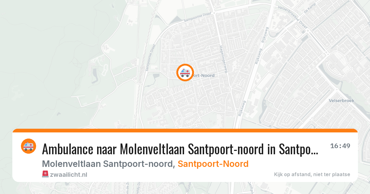 Ambulance naar Molenveltlaan Santpoort-noord in Santpoort-Noord — 14 jun 2026
