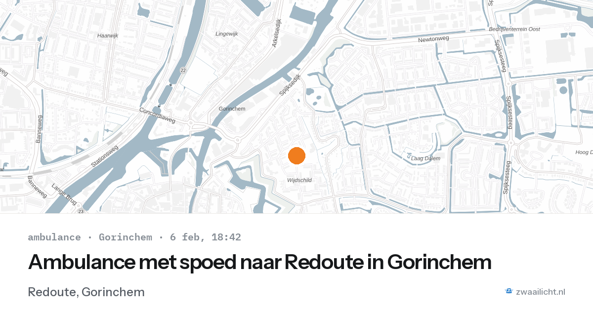 Ambulance met spoed naar Redoute in Gorinchem — 6 feb 2026