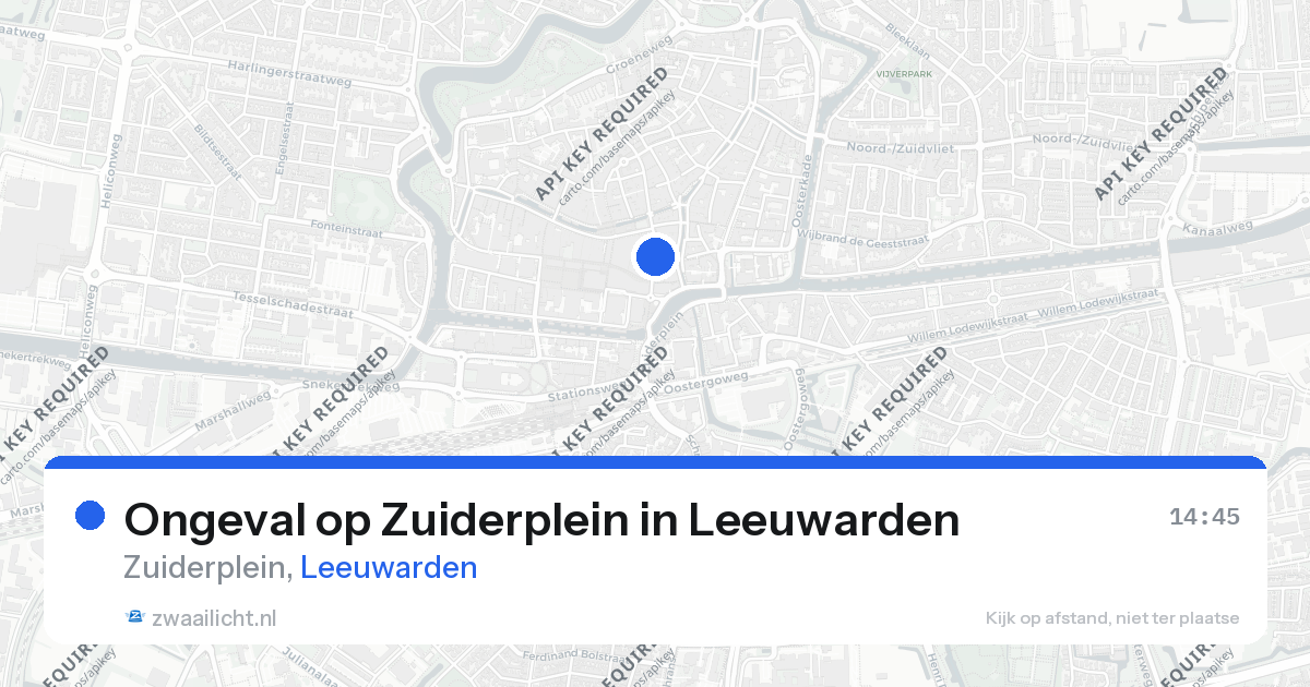 Ongeval op Zuiderplein in Leeuwarden — 25 aug 2026