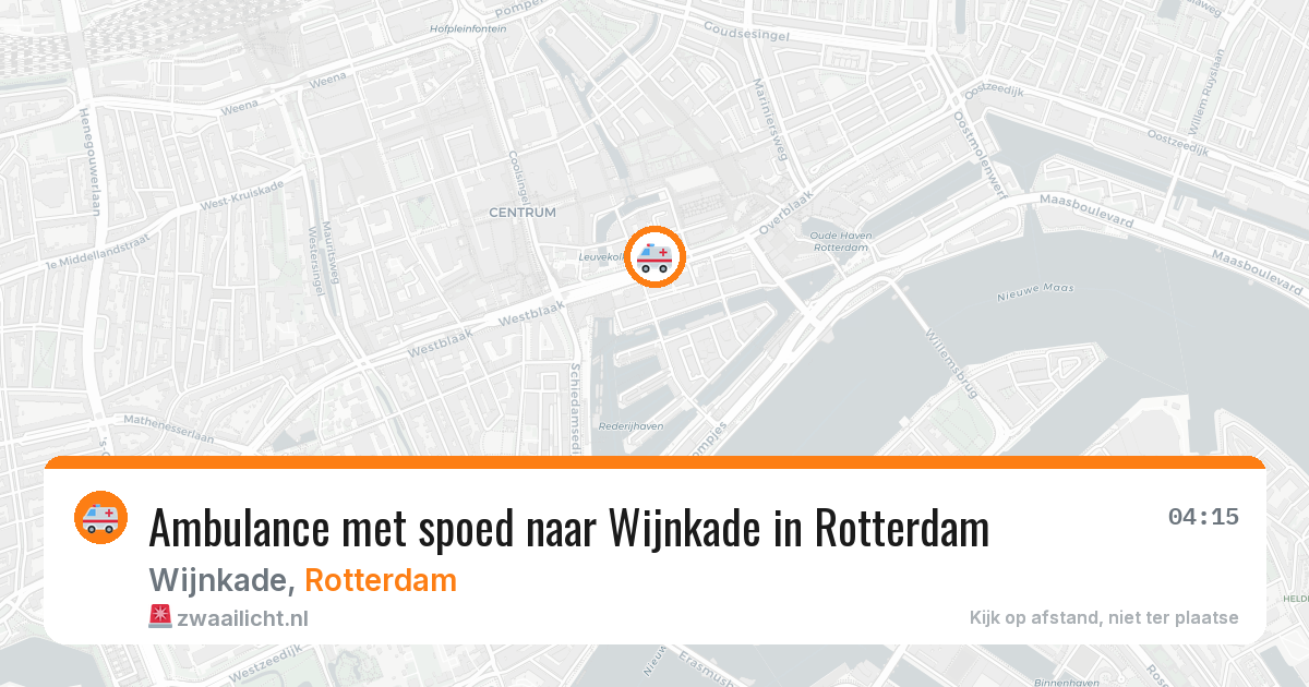 Ambulance met spoed naar Wijnkade in Rotterdam — 18 mei 2026