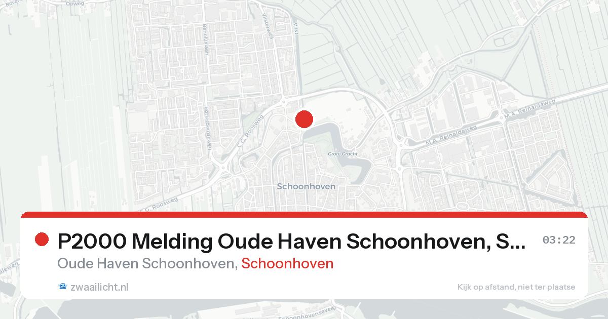 P2000 Melding Oude Haven Schoonhoven, Schoonhoven — 31 jan 2026
