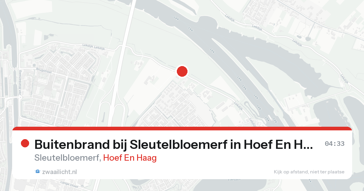Buitenbrand bij Sleutelbloemerf in Hoef En Haag — 17 aug 2026
