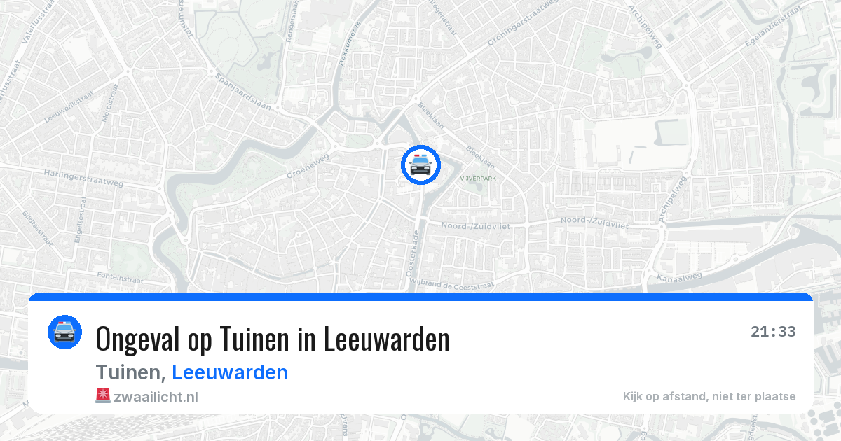 Ongeval op Tuinen in Leeuwarden — 23 mei 2026
