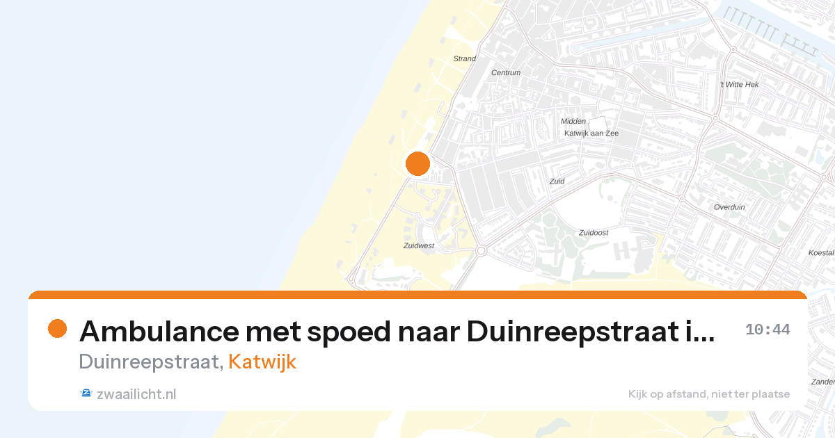 Ambulance met spoed naar Duinreepstraat in Katwijk — 2 apr 2026