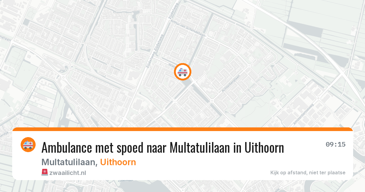 Ambulance met spoed naar Multatulilaan in Uithoorn — 11 aug 2026