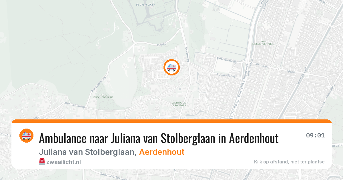 Ambulance naar Juliana van Stolberglaan in Aerdenhout — 7 aug 2026