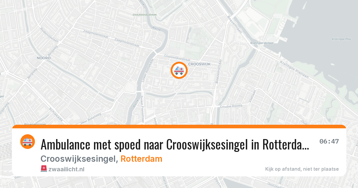 Ambulance met spoed naar Crooswijksesingel in Rotterdam — 4 mei 2026