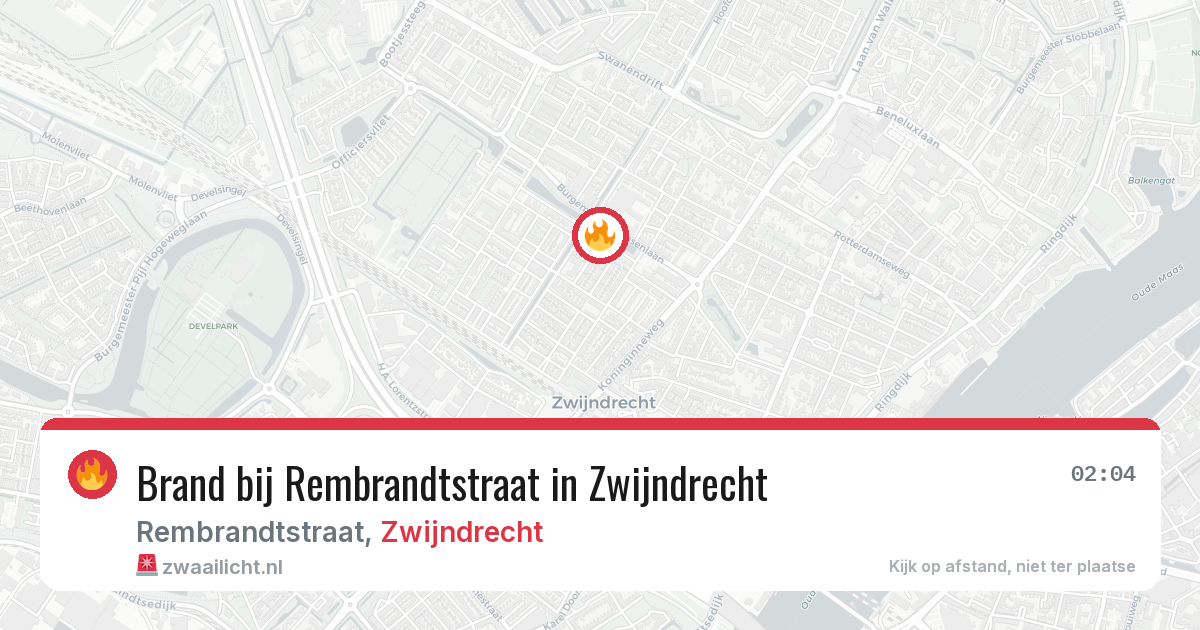 Brand bij Rembrandtstraat in Zwijndrecht — 5 feb 2026