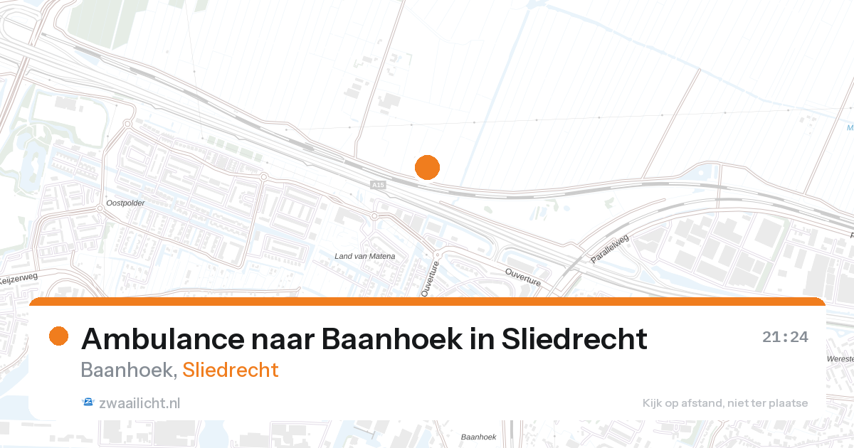 Ambulance naar Baanhoek in Sliedrecht — 20 apr 2026