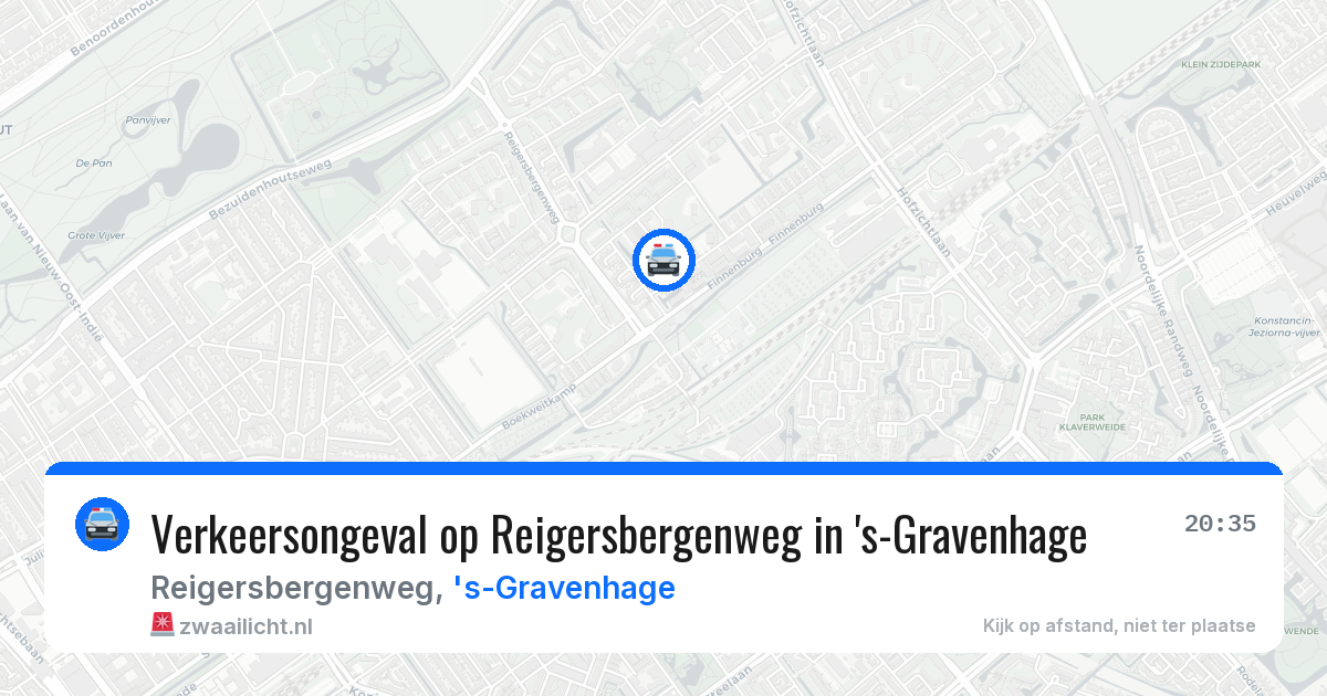Verkeersongeval op Reigersbergenweg in 's-Gravenhage — 3 mei 2026