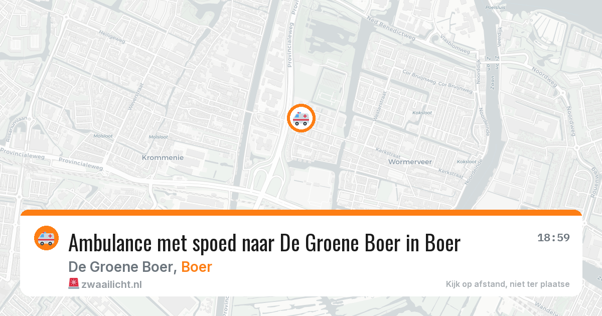 Ambulance met spoed naar De Groene Boer in Boer — 16 mei 2026