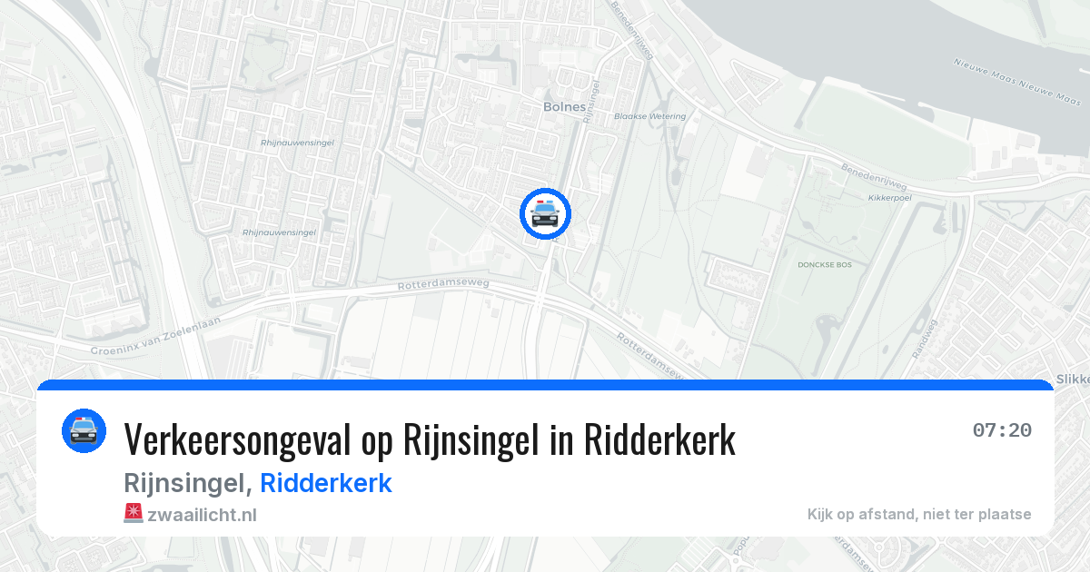 Verkeersongeval op Rijnsingel in Ridderkerk — 8 apr 2026