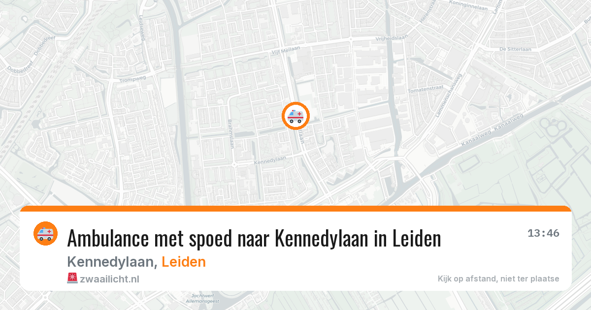 Ambulance met spoed naar Kennedylaan in Leiden — 20 feb 2026