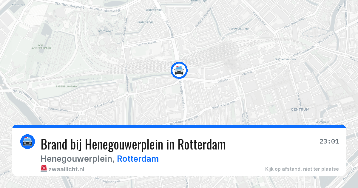 Brand bij Henegouwerplein in Rotterdam — 26 mrt 2026