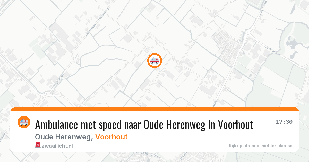 Ambulance met spoed naar Oude Herenweg in Voorhout — 1 aug 2026