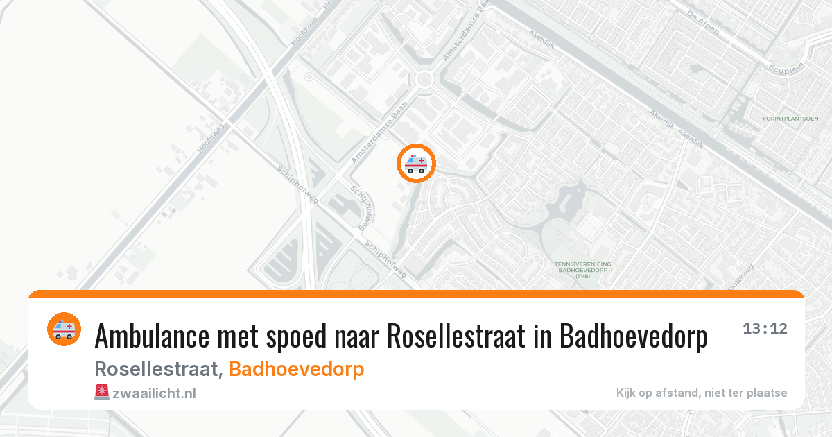Ambulance met spoed naar Rosellestraat in Badhoevedorp — 29 jan 2026