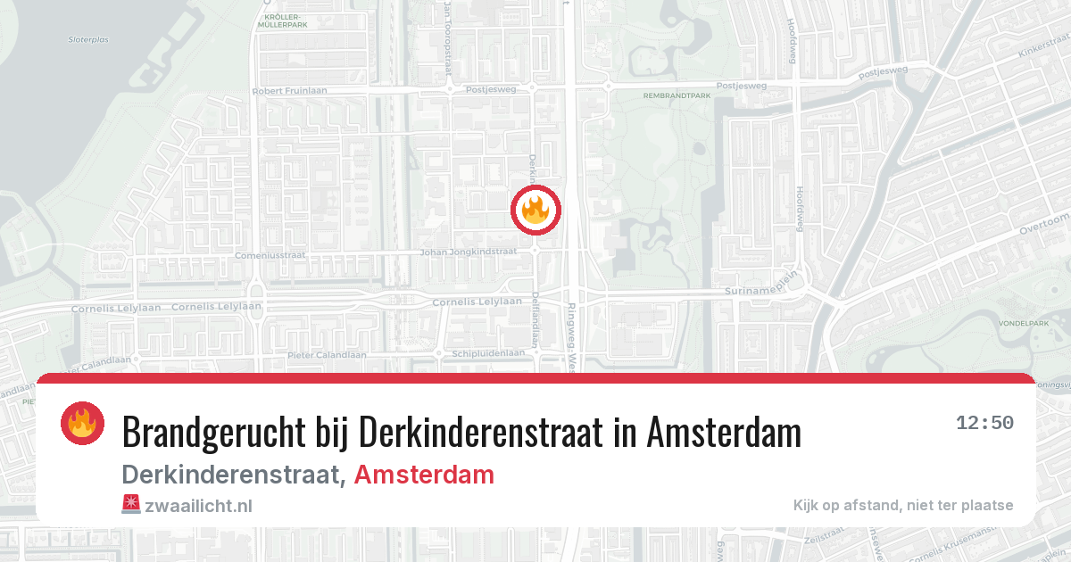 Brandgerucht bij Derkinderenstraat in Amsterdam — 30 jun 2026