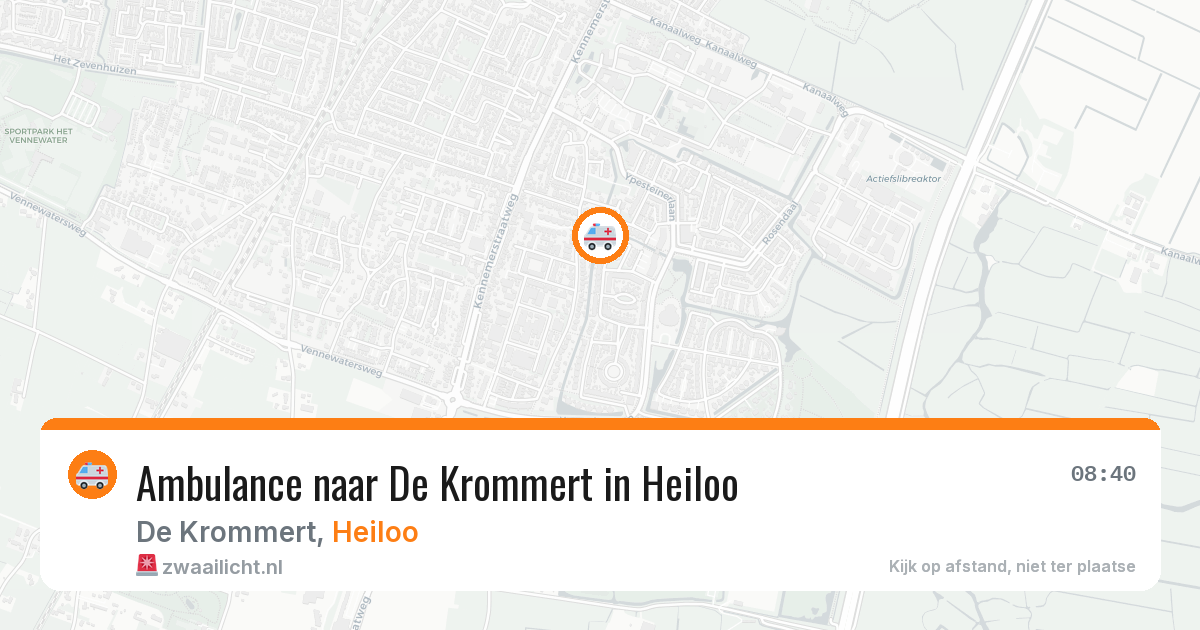 Ambulance naar De Krommert in Heiloo — 14 jul 2026