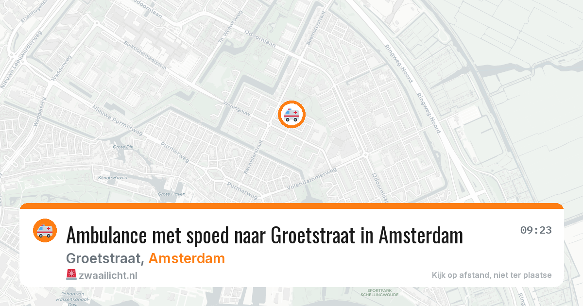 Ambulance met spoed naar Groetstraat in Amsterdam — 14 jun 2026