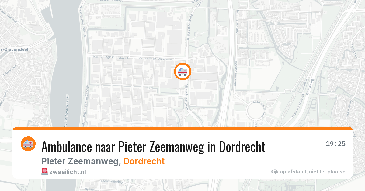 Ambulance naar Pieter Zeemanweg in Dordrecht — 5 mei 2026