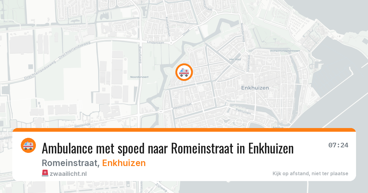 Ambulance met spoed naar Romeinstraat in Enkhuizen — 9 feb 2026