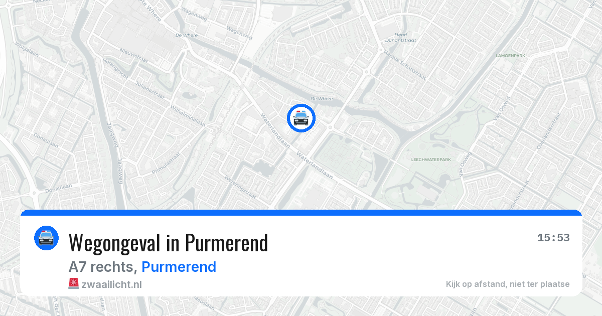 Wegongeval in Purmerend — 24 mei 2026