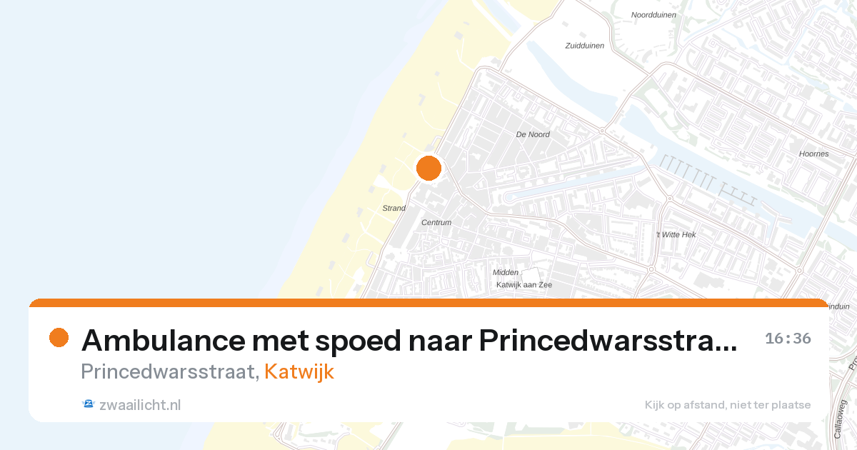 Ambulance met spoed naar Princedwarsstraat in Katwijk — 28 feb 2026