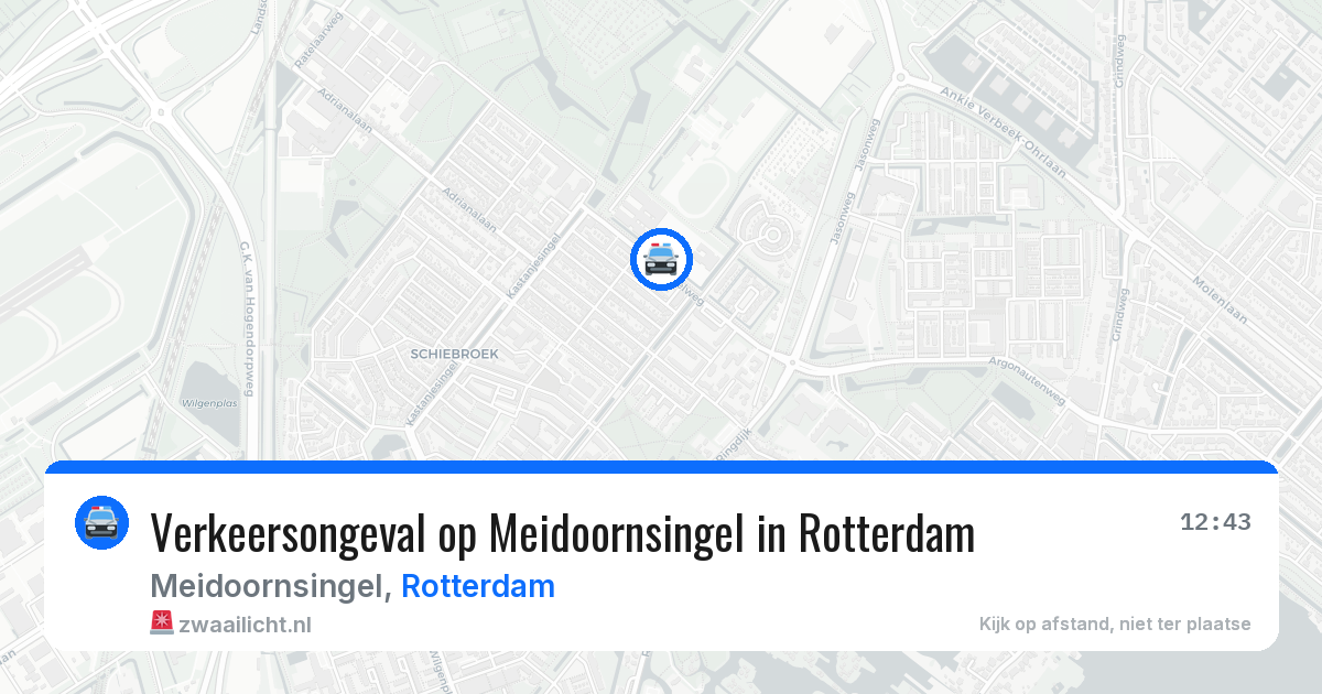 Verkeersongeval op Meidoornsingel in Rotterdam — 30 jan 2026
