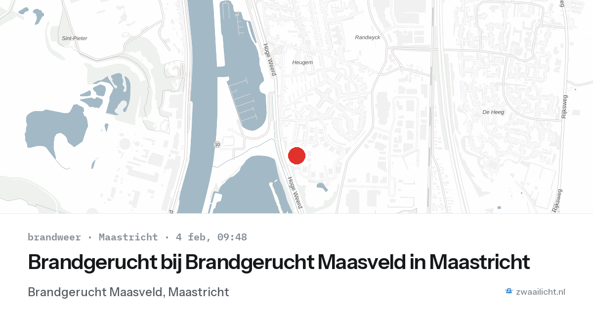 Brandgerucht bij Brandgerucht Maasveld in Maastricht — 4 feb 2026