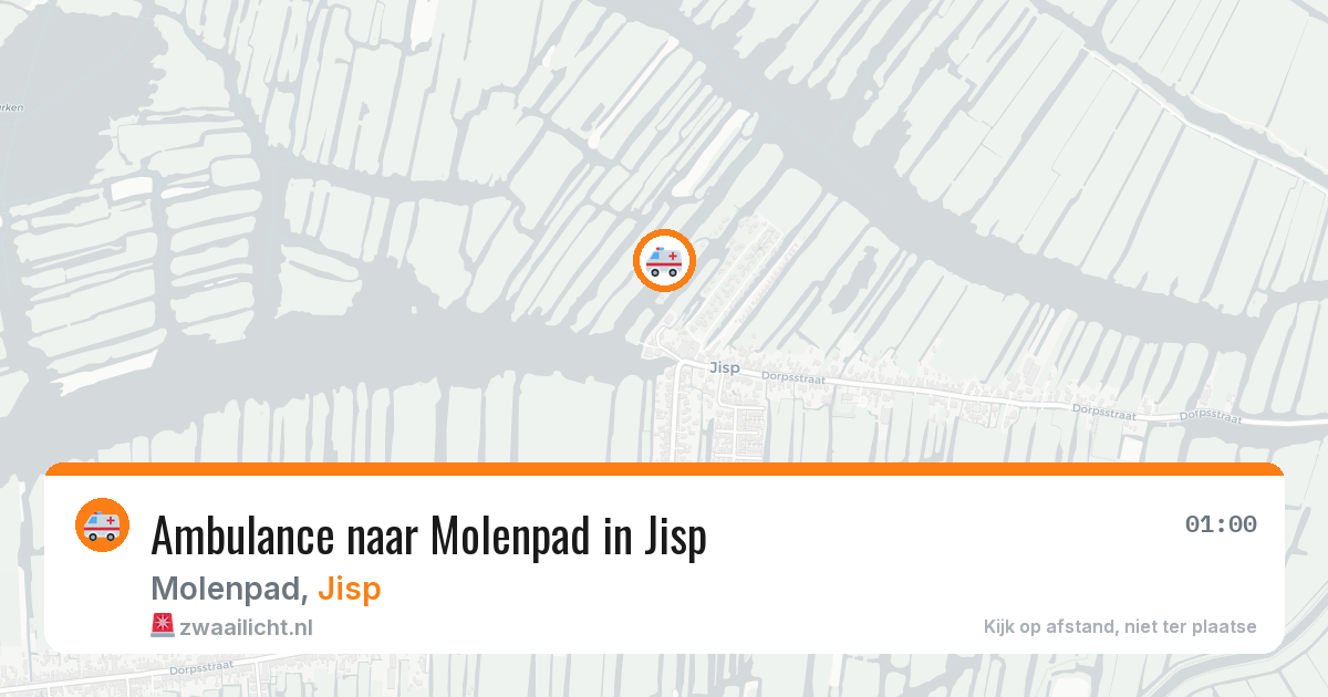 Ambulance naar Molenpad in Jisp — 25 mei 2026