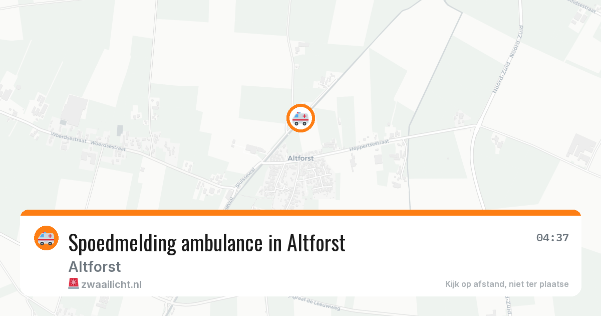 Spoedmelding ambulance in Altforst — 9 mei 2026