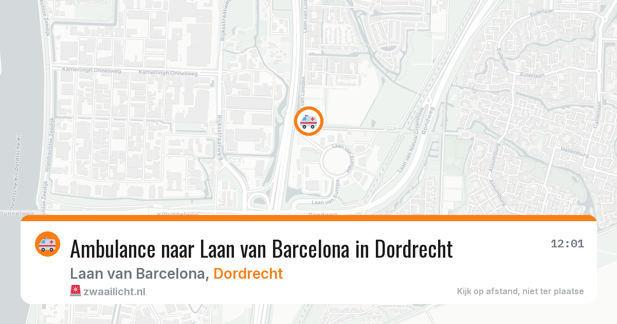 Ambulance naar Laan van Barcelona in Dordrecht — 31 mrt 2026
