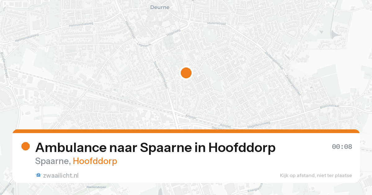 Ambulance naar Spaarne in Hoofddorp — 19 aug 2026