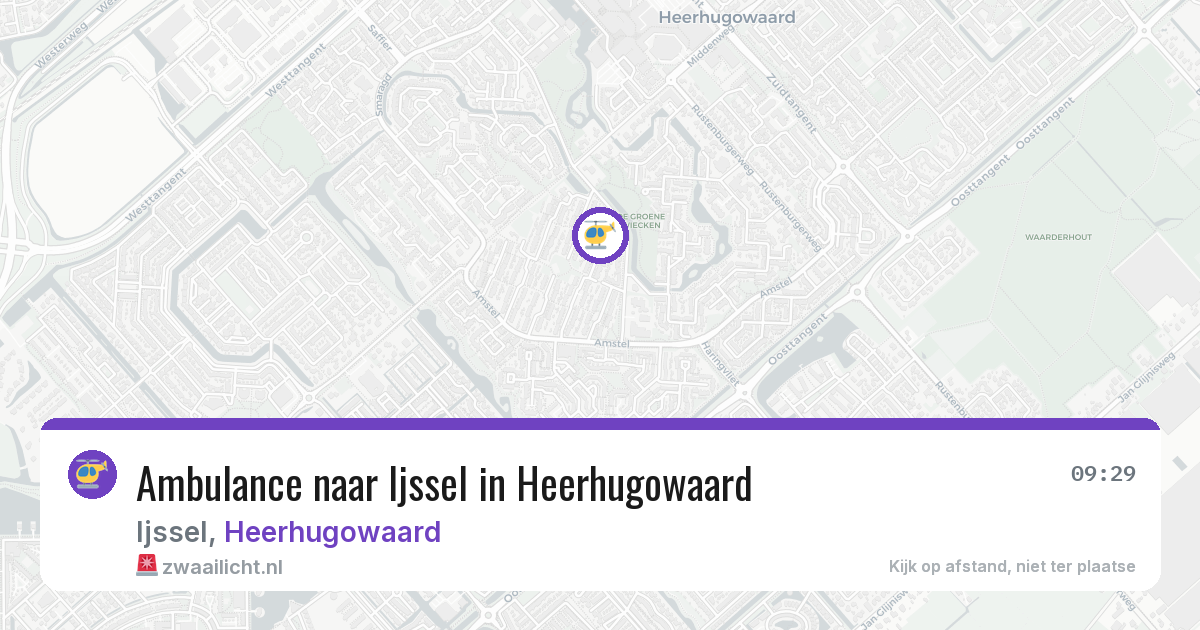 Ambulance naar Ijssel in Heerhugowaard — 27 jul 2026