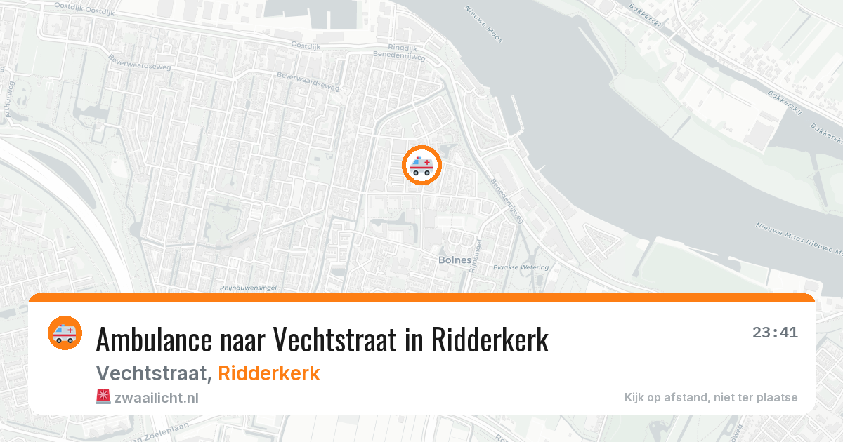 Ambulance naar Vechtstraat in Ridderkerk — 23 jul 2026