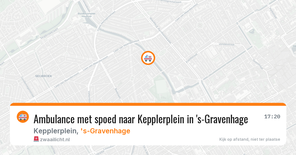 Ambulance met spoed naar Kepplerplein in 's-Gravenhage — 3 aug 2026
