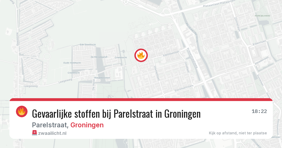 Gevaarlijke stoffen bij Parelstraat in Groningen — 2 jun 2026