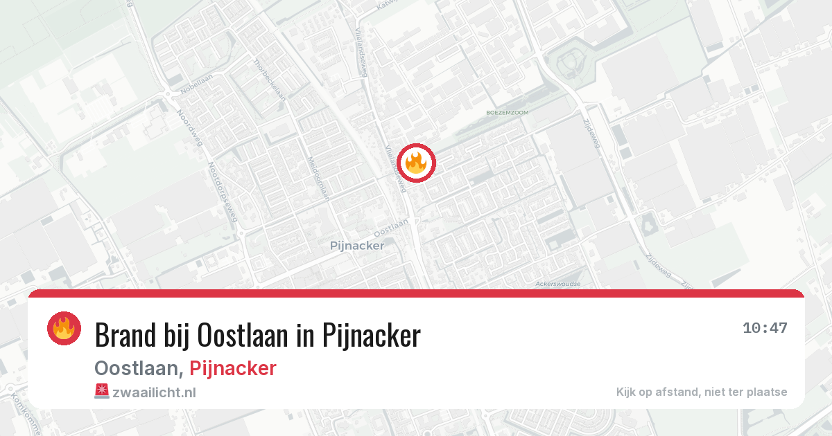 Brand bij Oostlaan in Pijnacker — 1 jul 2026