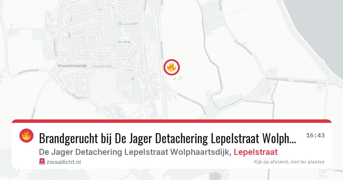 Brandgerucht bij De Jager Detachering Lepelstraat Wolphaartsdijk in Lepelstraat — 10 mei 2026