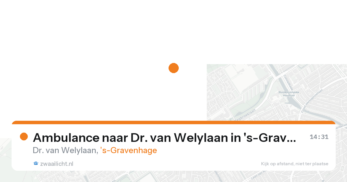 Ambulance naar Dr. van Welylaan in 's-Gravenhage — 26 mei 2026