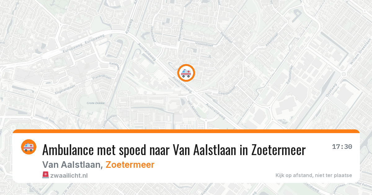 Ambulance met spoed naar Van Aalstlaan in Zoetermeer — 31 mrt 2026